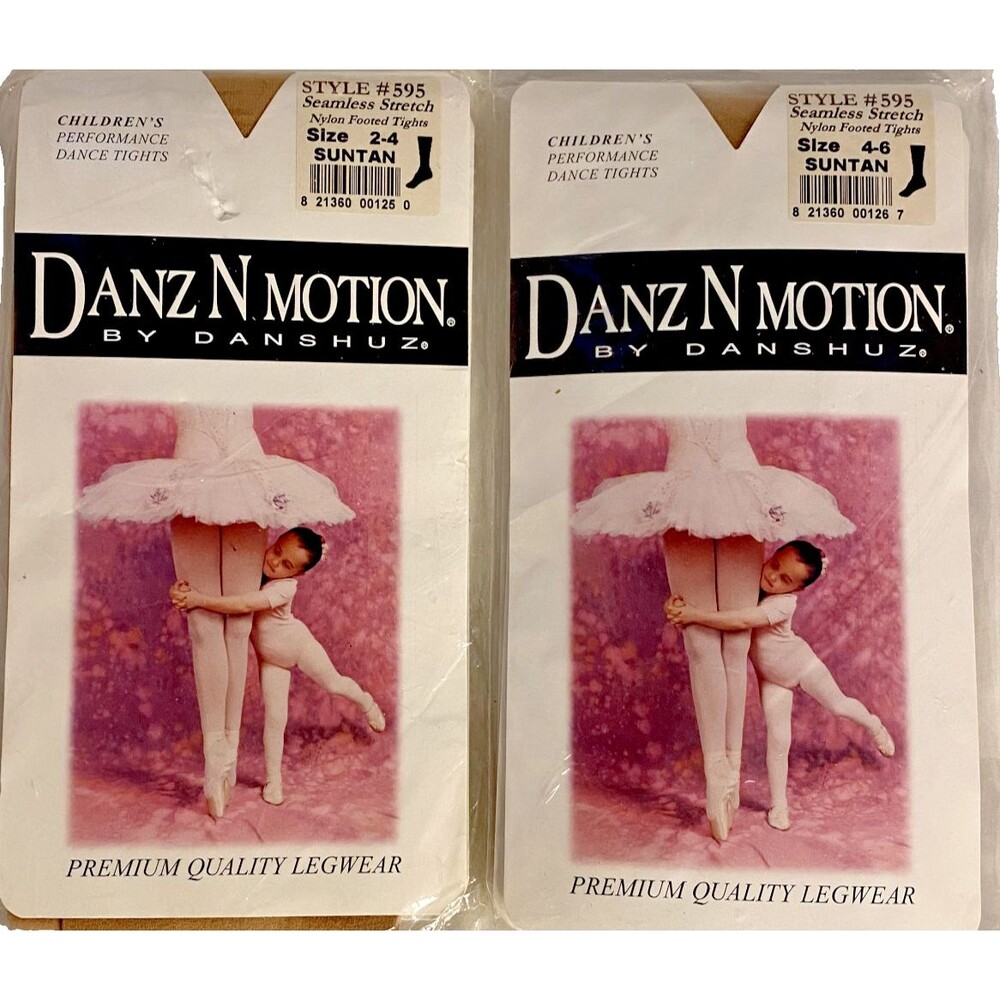 #8161 DANZ N MOTION BY DANSHUZ GIRLS  SUNTAN LEOTARDS SIZE 2-4 AND 4-6